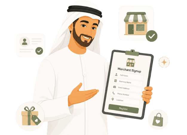 EhdaCard merchant illustration