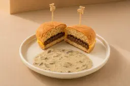 Creamy Mushroom Beef Burger